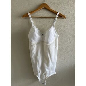 Subtract Vintage Ivory All In One Shapewear Bodysuit 38C Union Label Cottagecore